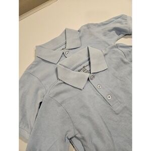 NEW Eddie Bauer School Kids Boys Girls Polo Shirt Short Sleeve LT BLUE M 5/6